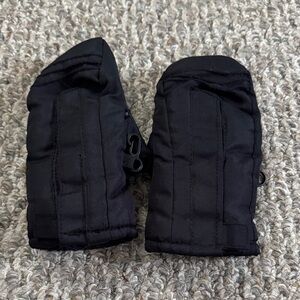 Black Quilted Winter Mittens